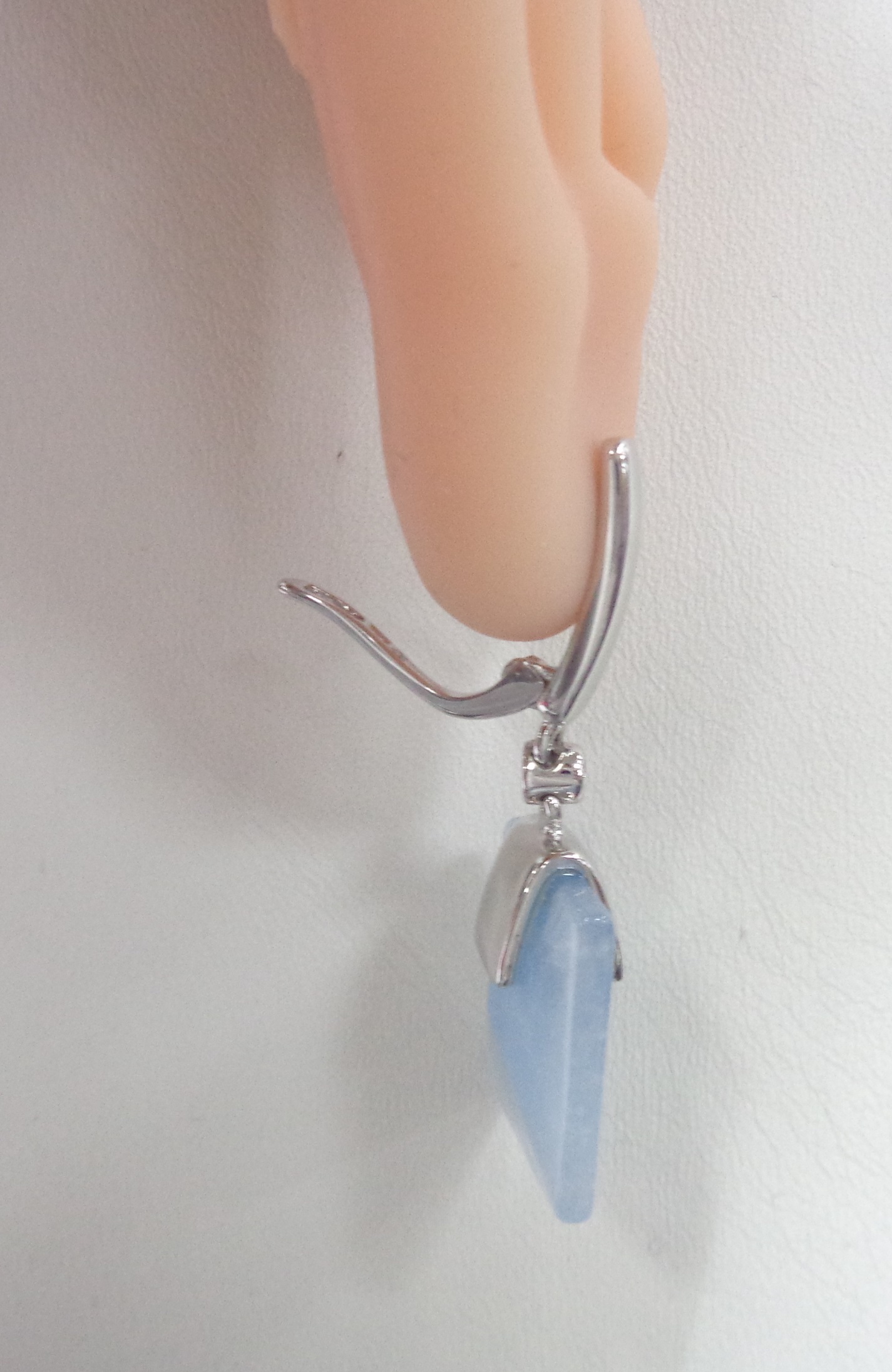 Серебряные серьги с аквамаринами